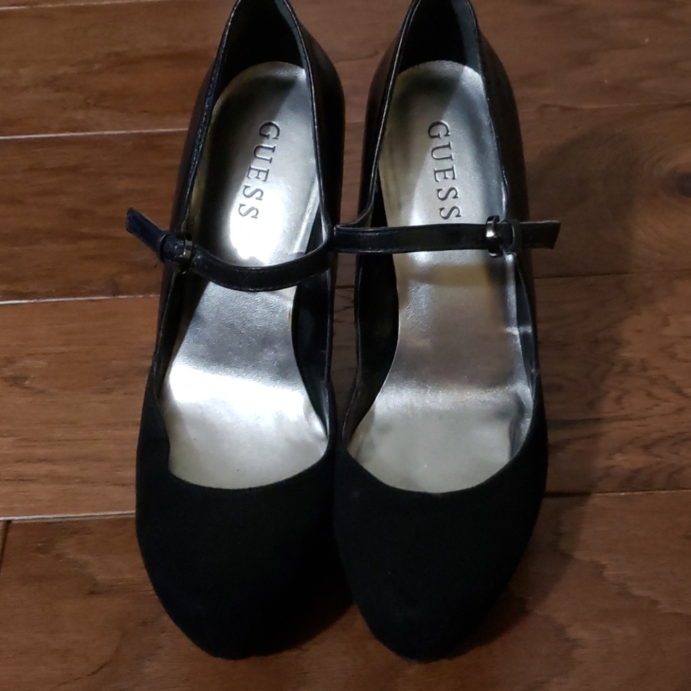 Guess black platform